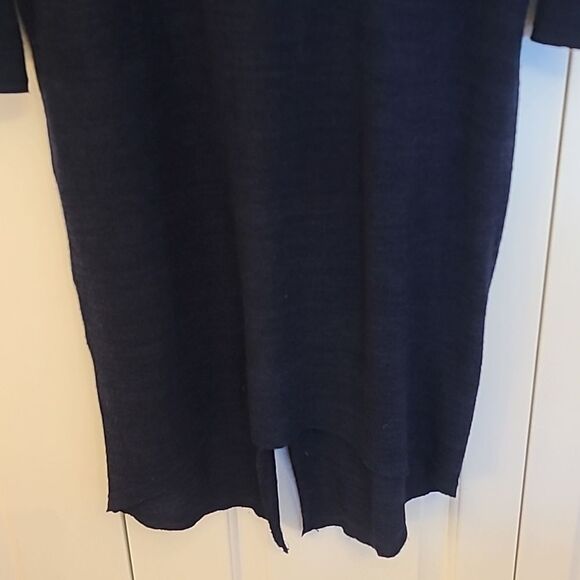 MOTH ANTHROPOLOGIE Navy Cross Back Sweater Dress Size L NWT - Picture 7 of 10